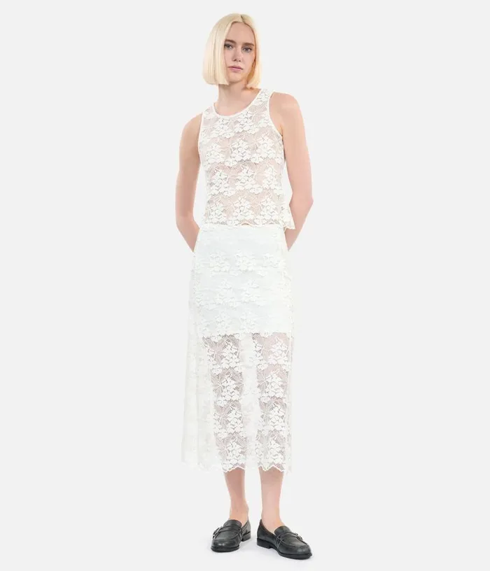 Women Ecru Lace Top THE KOOPLES Blouses and Shirts