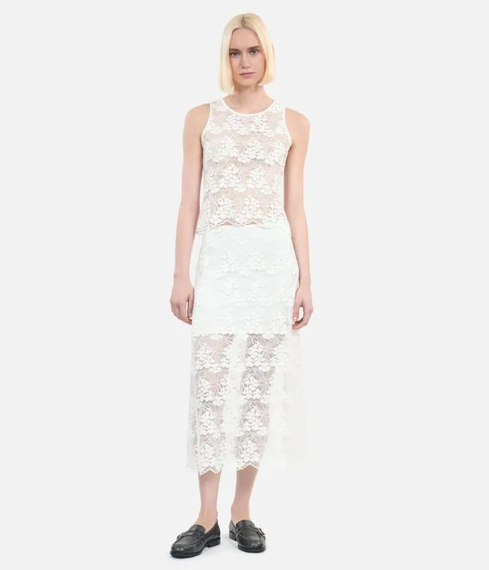 Women Ecru Lace Top THE KOOPLES Blouses and Shirts