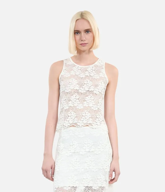 Women Ecru Lace Top THE KOOPLES Blouses and Shirts