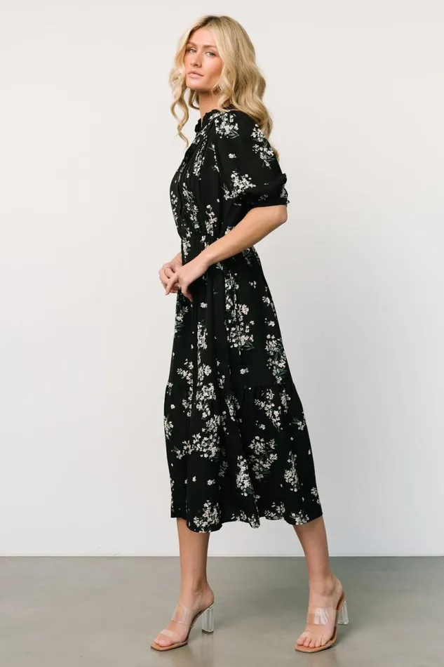 Women Edinburgh Maxi Dress Black Floral Baltic Born Midi Dresses Women Edinburgh Maxi Dress Black Floral Baltic Born Midi Dresses
