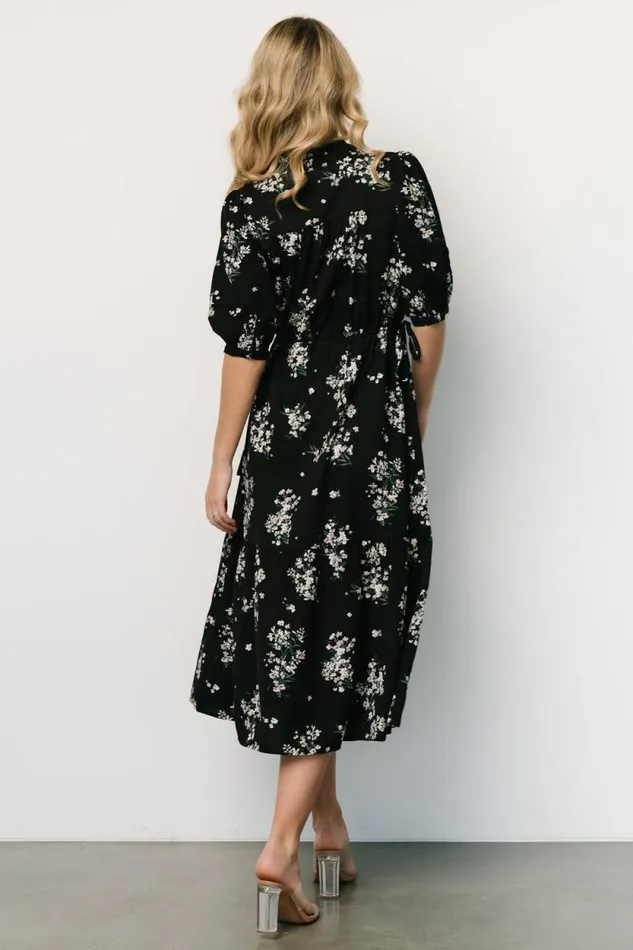 Women Edinburgh Maxi Dress Black Floral Baltic Born Midi Dresses Women Edinburgh Maxi Dress Black Floral Baltic Born Midi Dresses