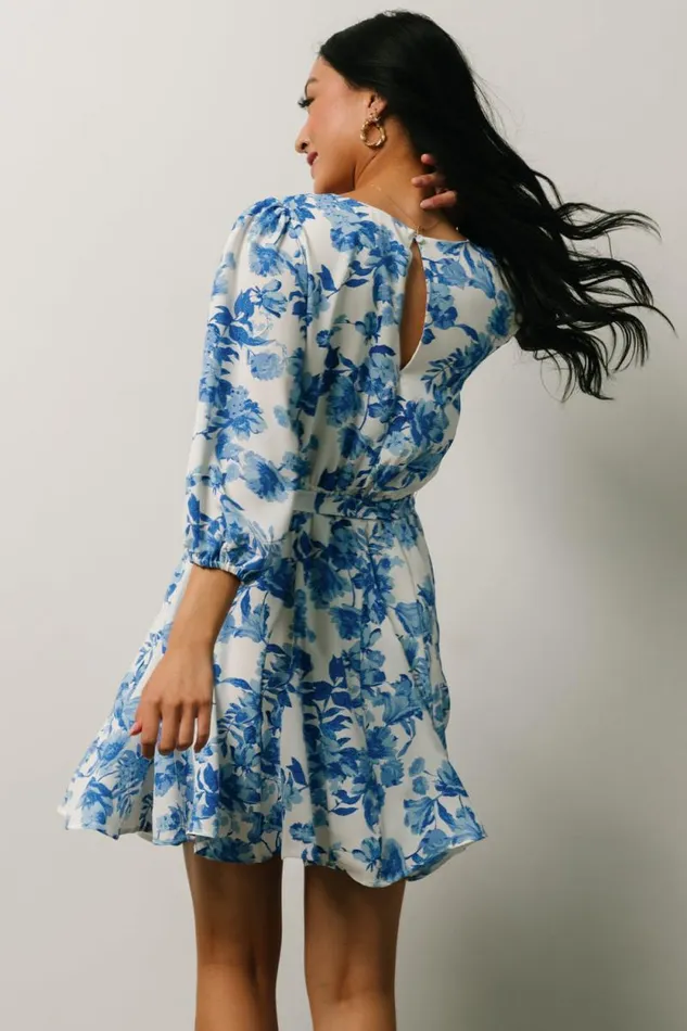 Women Elena Mini Dress French Blue Floral Baltic Born Short Dresses Women Elena Mini Dress French Blue Floral Baltic Born Short Dresses