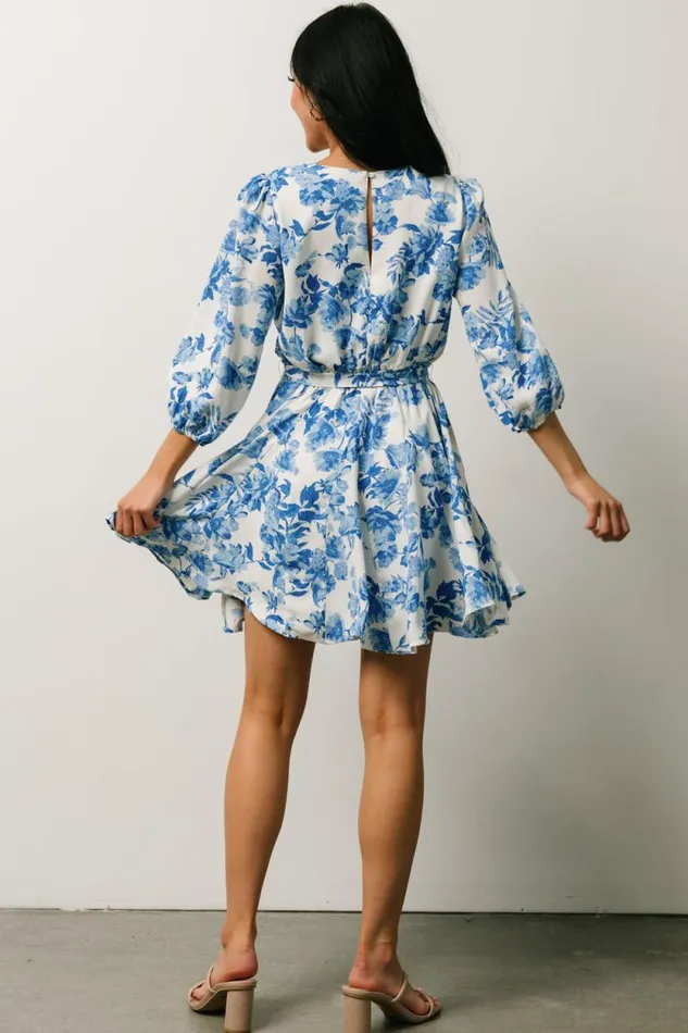 Women Elena Mini Dress French Blue Floral Baltic Born Short Dresses Women Elena Mini Dress French Blue Floral Baltic Born Short Dresses