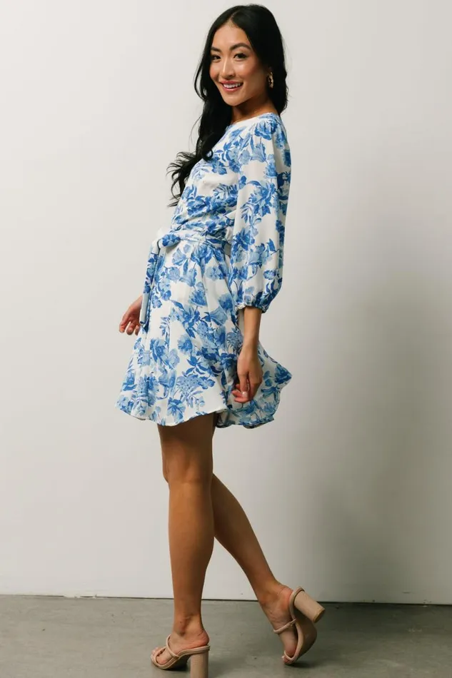 Women Elena Mini Dress French Blue Floral Baltic Born Short Dresses Women Elena Mini Dress French Blue Floral Baltic Born Short Dresses
