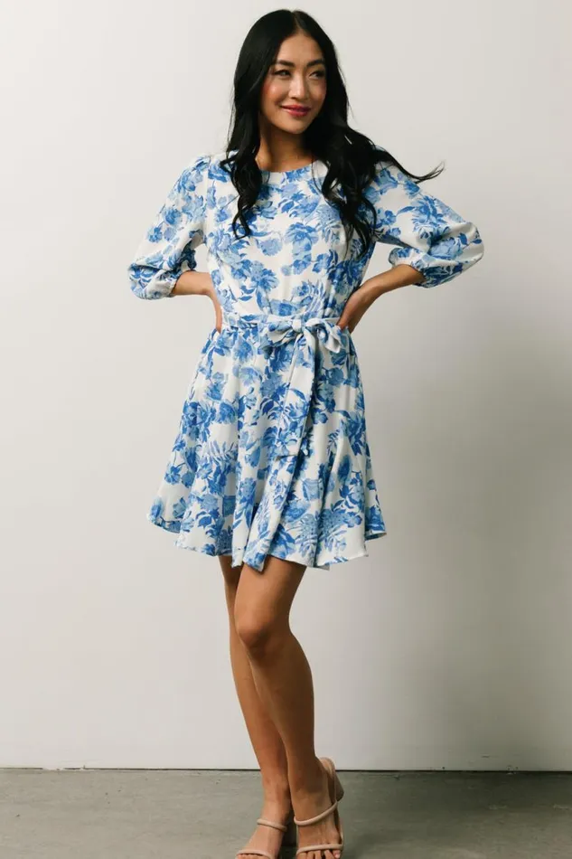 Women Elena Mini Dress French Blue Floral Baltic Born Short Dresses Women Elena Mini Dress French Blue Floral Baltic Born Short Dresses
