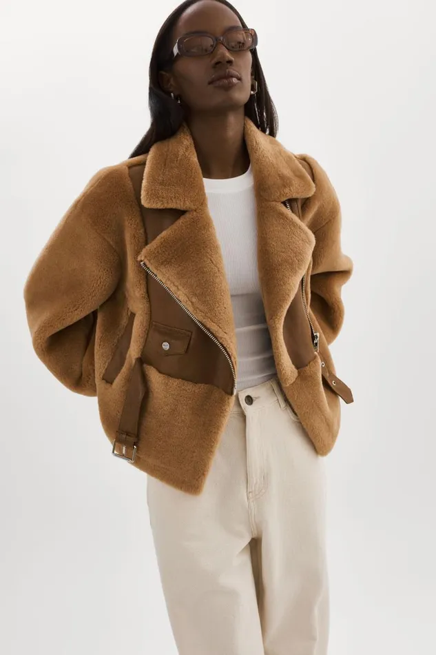 Women ELODY Faux Fur Jacket Mochabrown LAMARQUE Faux Fur