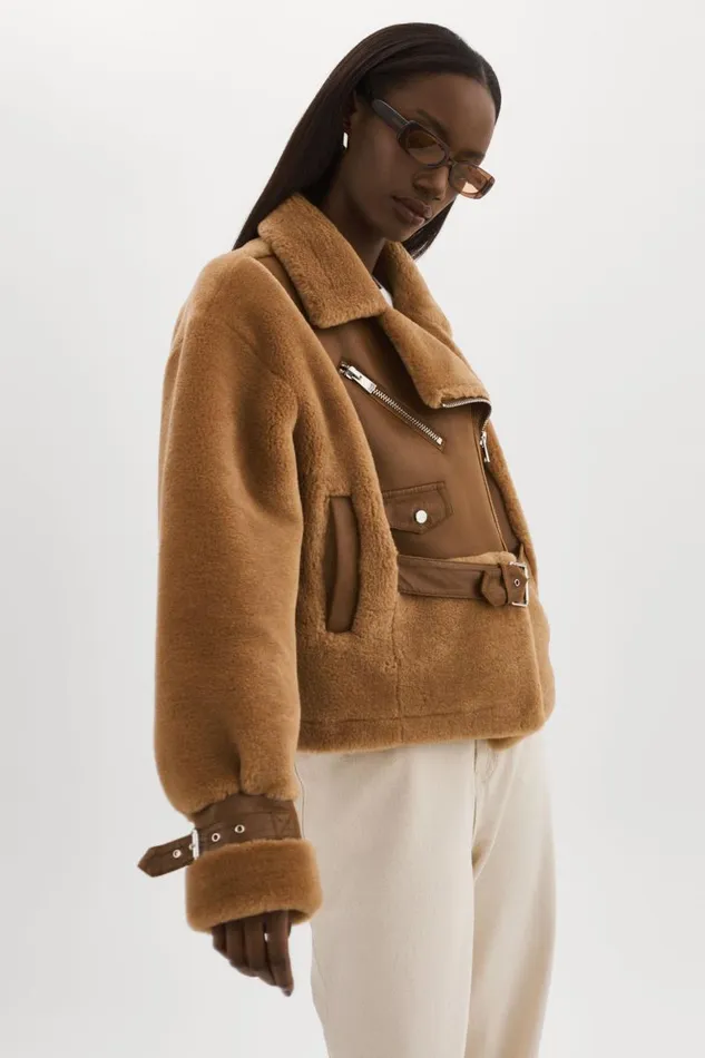 Women ELODY Faux Fur Jacket Mochabrown LAMARQUE Faux Fur