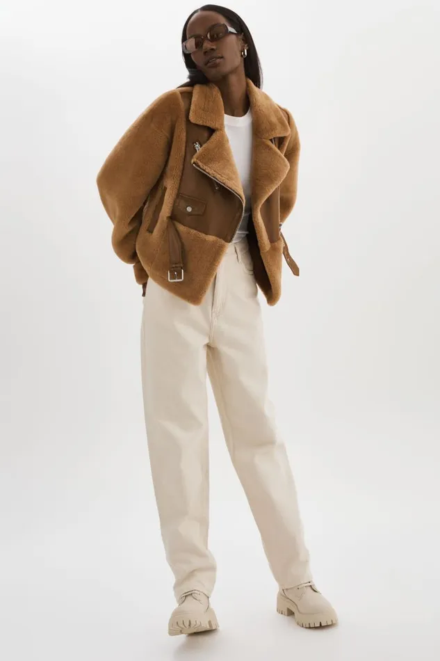 Women ELODY Faux Fur Jacket Mochabrown LAMARQUE Faux Fur