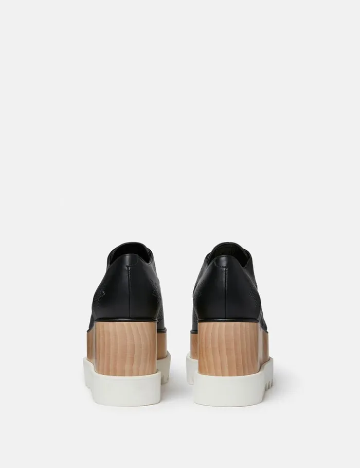 Women Elyse Crystal Star Platform Shoes Black Stella McCartney Wedges Women Elyse Crystal Star Platform Shoes Black Stella McCartney Wedges