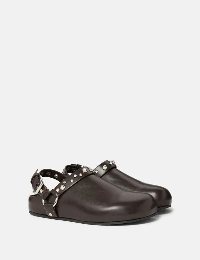 Women Elyse Studded Clogs Brown Stella McCartney Flats