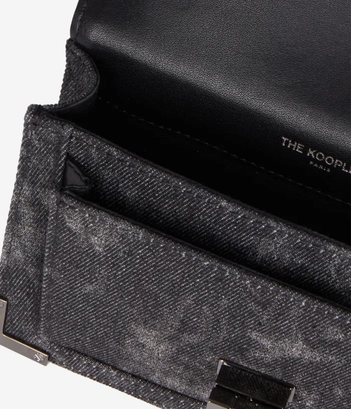 Women Emily New Nano Black Denim Bag With Rivets THE KOOPLES Bags
