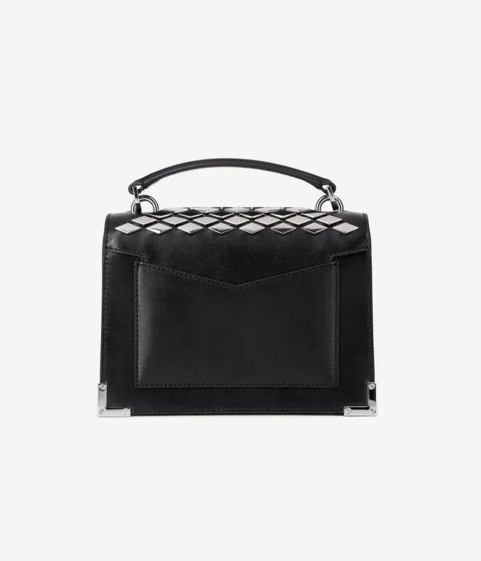Women Emily Small Bag In Black Leather With Studs THE KOOPLES Bags