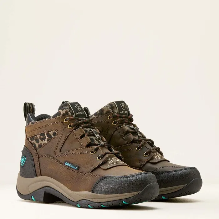 Women English Riding Boots Ariat Terrain Waterproof Boot Chocolatecamo Leopard