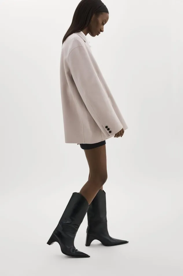Women ENNIS Oversized Wool Blazer Feather Grey LAMARQUE Wool Women ENNIS Oversized Wool Blazer Feather Grey LAMARQUE Wool
