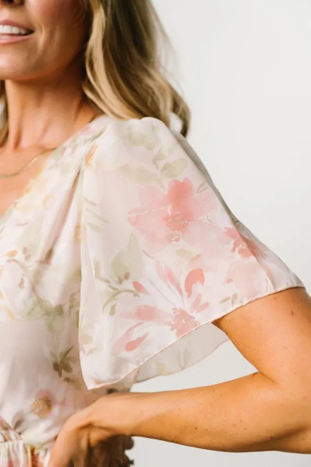 Women Enya Maxi Dress Blush Floral Baltic Born Bump Friendly