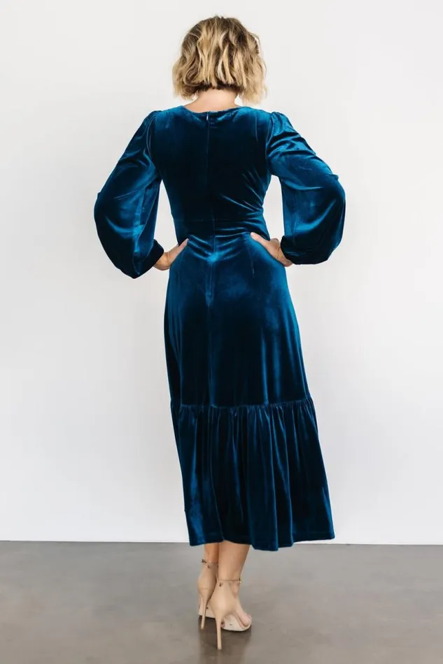 Women Erika Velvet Maxi Dress Sapphire Baltic Born The Guest Edit Women Erika Velvet Maxi Dress Sapphire Baltic Born The Guest Edit