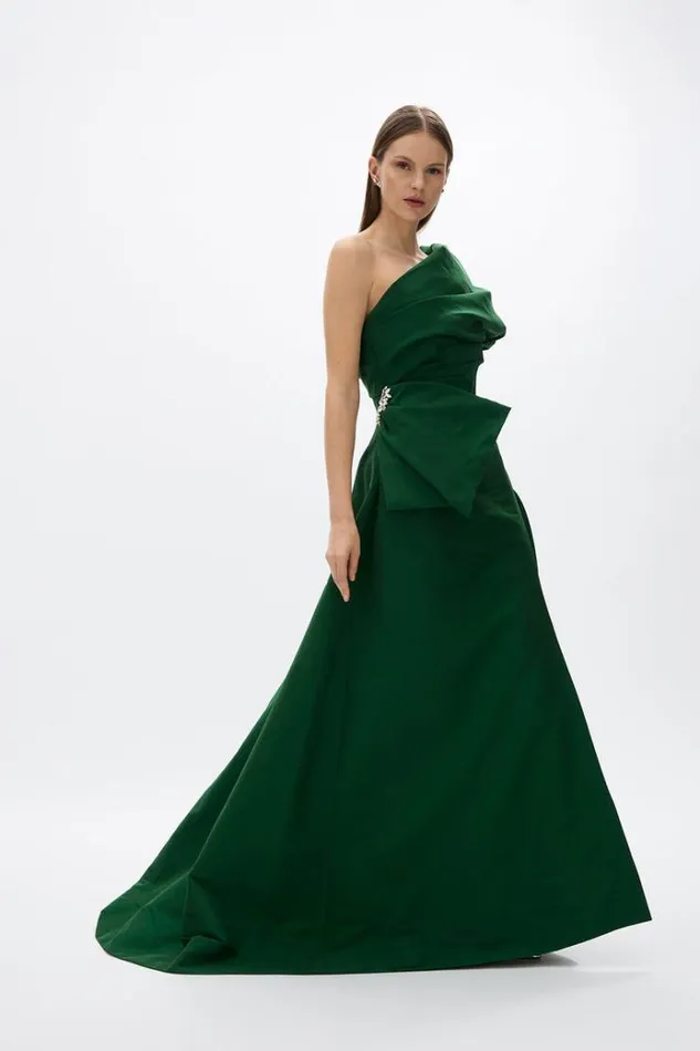 Women Evening Dresses Rachel Gilbert Rachel Gilbert ARCHER GOWN 8211 GREEN
