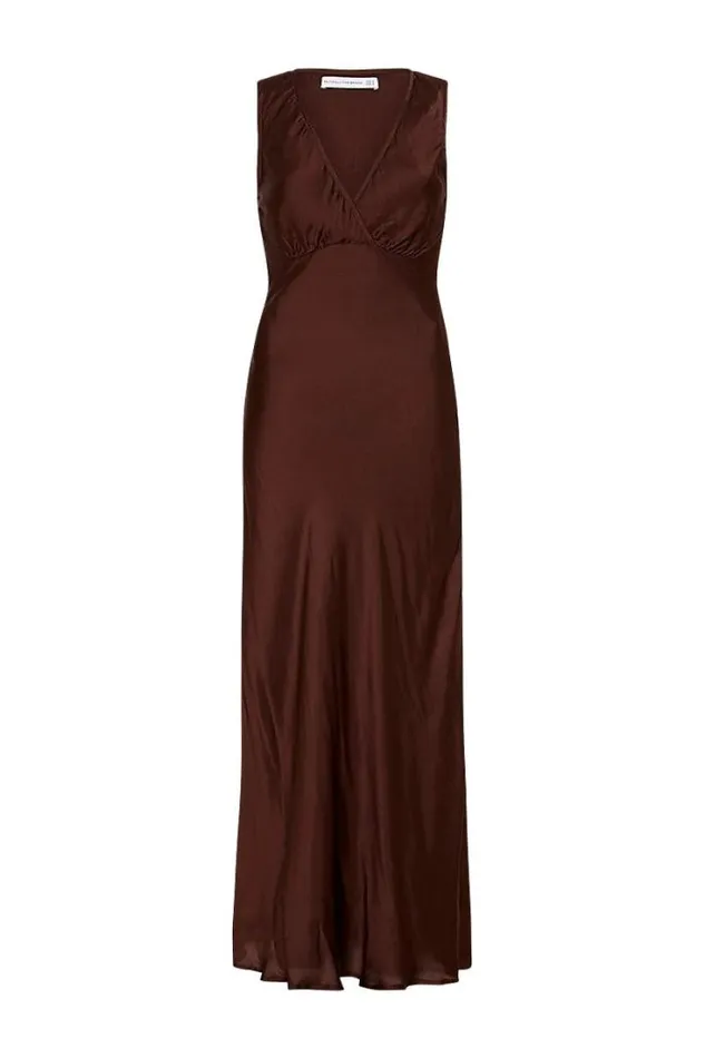 Women Faithfull The Brand Dresses Barossa Maxi Dress Dark Truffle
