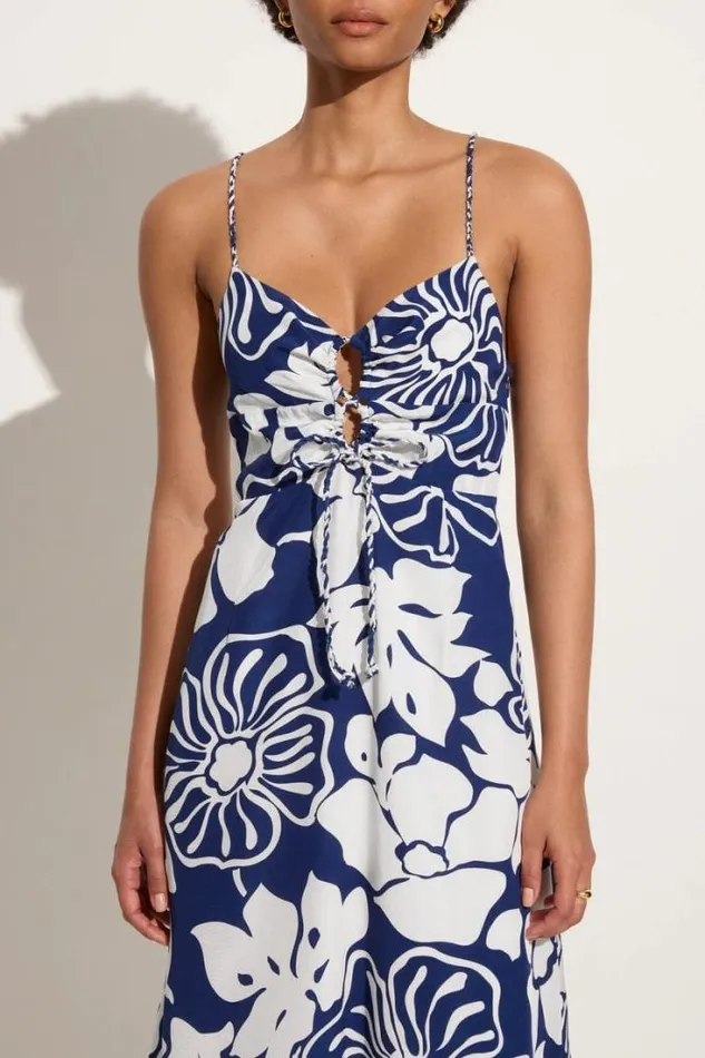 Women Faithfull The Brand Dresses Bea Midi Dress Mica Floral Navy