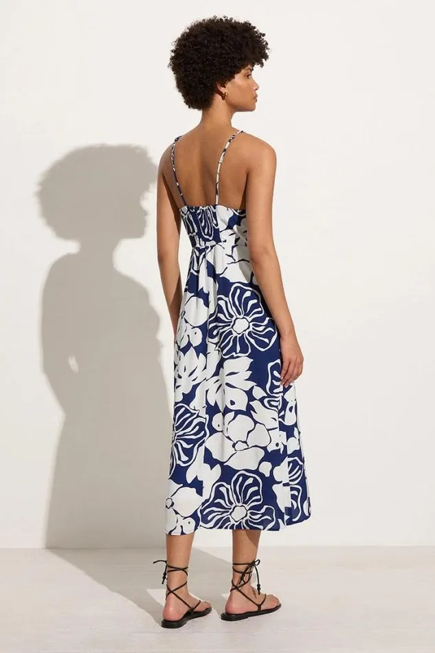 Women Faithfull The Brand Dresses Bea Midi Dress Mica Floral Navy