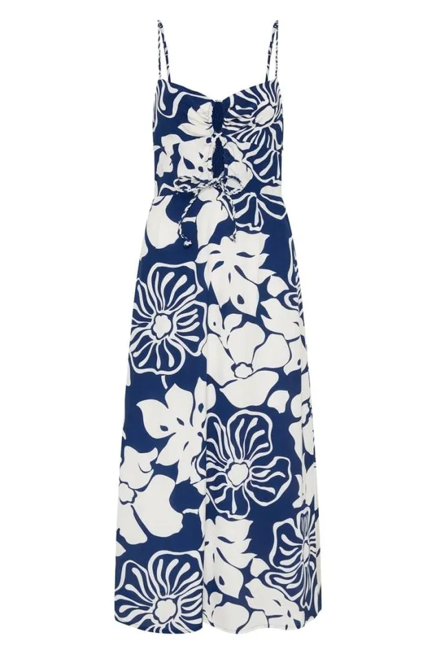 Women Faithfull The Brand Dresses Bea Midi Dress Mica Floral Navy