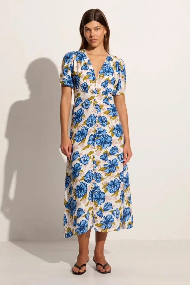 Women Faithfull The Brand Dresses Bellavista Midi Dress Isadora Floral Navy
