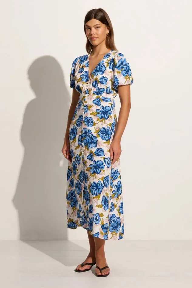 Women Faithfull The Brand Dresses Bellavista Midi Dress Isadora Floral Navy