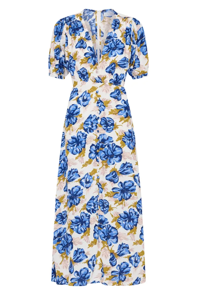 Women Faithfull The Brand Dresses Bellavista Midi Dress Isadora Floral Navy