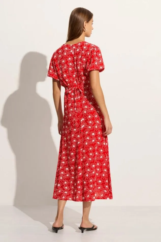 Women Faithfull The Brand Dresses Bellavista Midi Dress La Isla Floral Red Exclusive