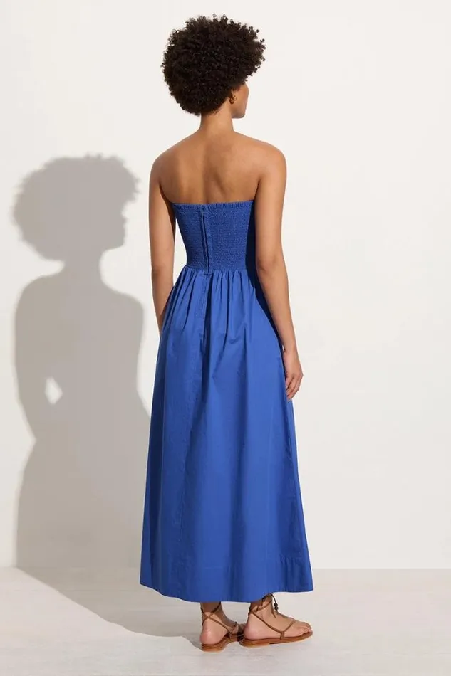 Women Faithfull The Brand Dresses Dominquez Midi Dress Glacial Blue