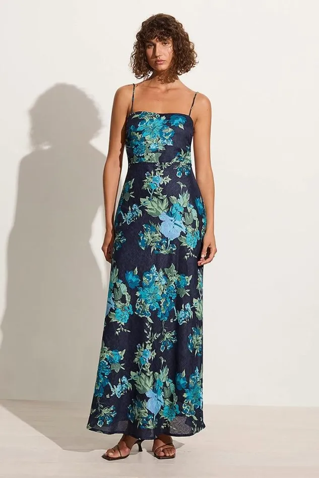 Women Faithfull The Brand Dresses Garcia Maxi Dress Escala Floral Navy