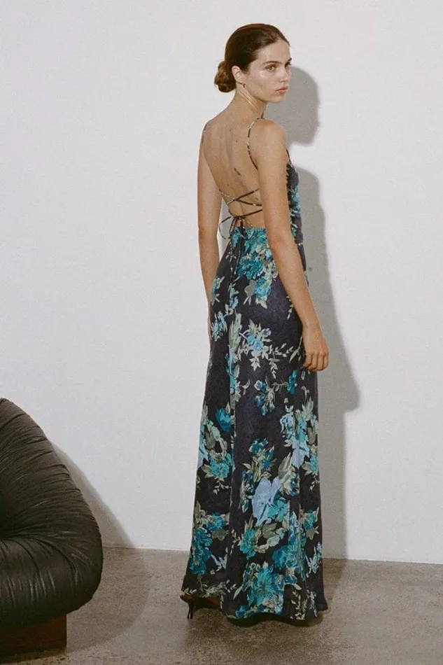 Women Faithfull The Brand Dresses Garcia Maxi Dress Escala Floral Navy