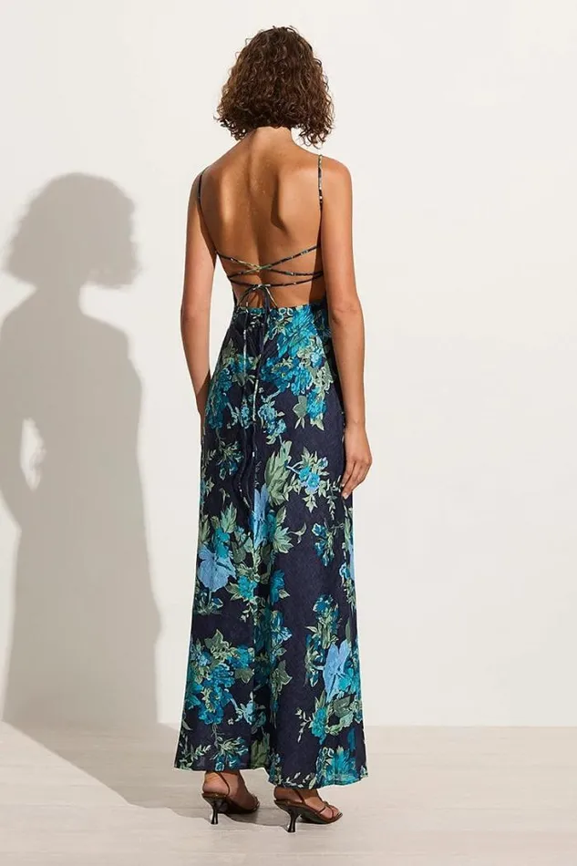 Women Faithfull The Brand Dresses Garcia Maxi Dress Escala Floral Navy