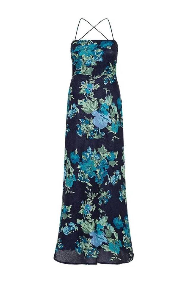 Women Faithfull The Brand Dresses Garcia Maxi Dress Escala Floral Navy