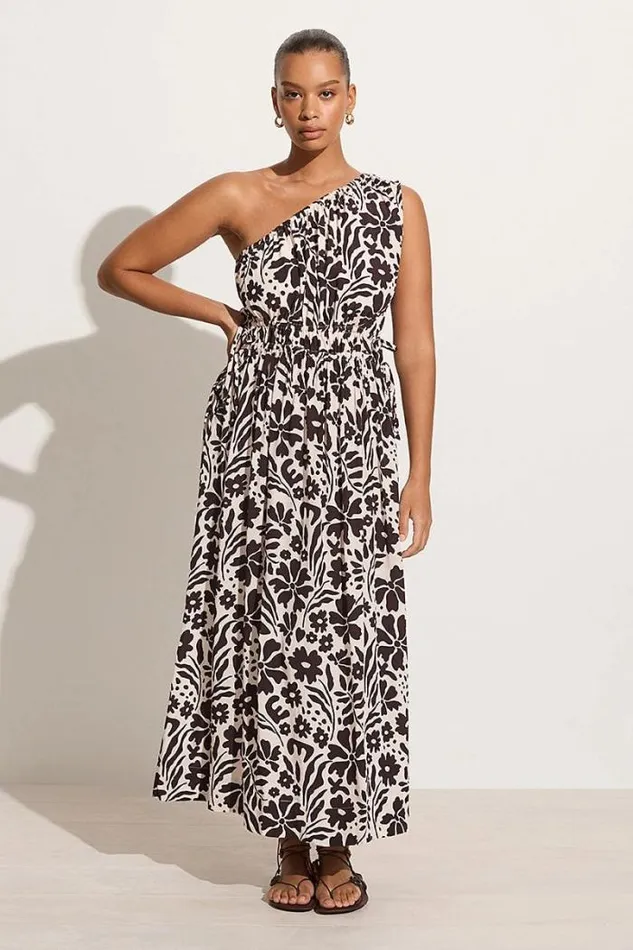 Women Faithfull The Brand Dresses Lucila Midi Dress Sidra Floral Print Ecru 8211 Final Sale