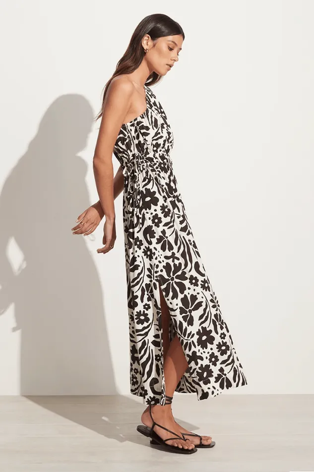 Women Faithfull The Brand Dresses Lucila Midi Dress Sidra Floral Print Ecru 8211 Final Sale