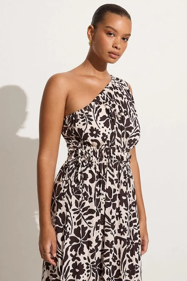 Women Faithfull The Brand Dresses Lucila Midi Dress Sidra Floral Print Ecru 8211 Final Sale