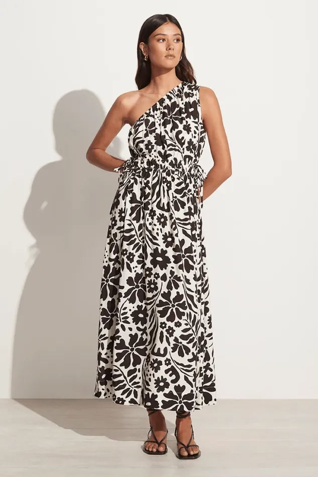Women Faithfull The Brand Dresses Lucila Midi Dress Sidra Floral Print Ecru 8211 Final Sale