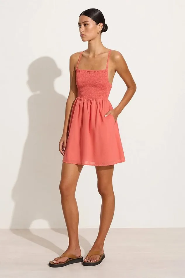 Women Faithfull The Brand Dresses Mursia Mini Dress Melon 8211 Final Sale