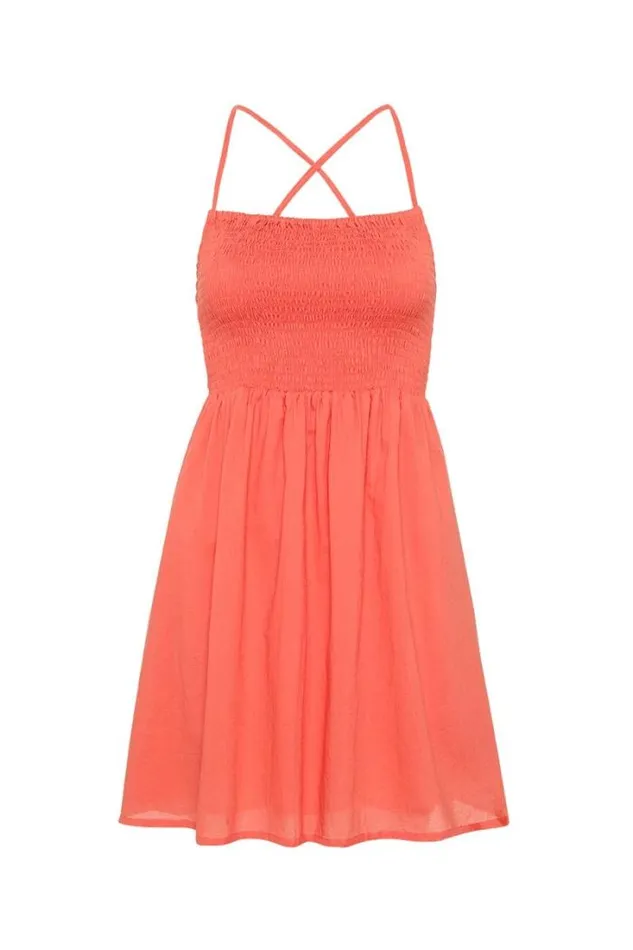 Women Faithfull The Brand Dresses Mursia Mini Dress Melon 8211 Final Sale