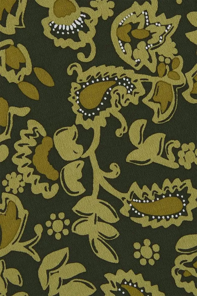 Women Faithfull The Brand Dresses Rocella Midi Dress Selcetta Paisley Green