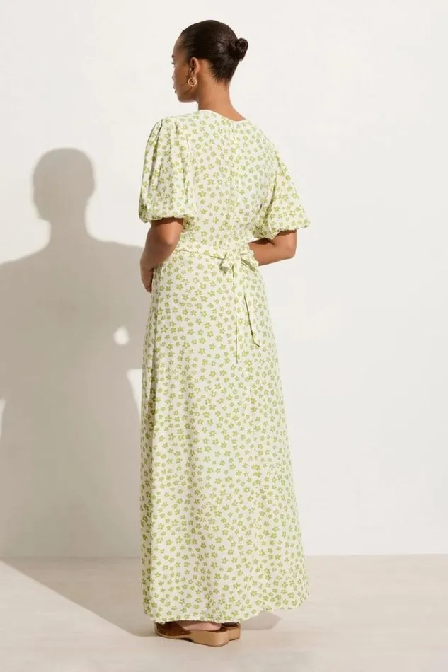 Women Faithfull The Brand Dresses Rubinetti Maxi Dress Gita Floral Green 8211 Final Sale
