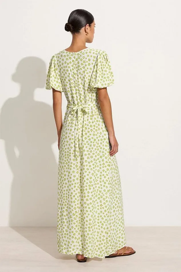 Women Faithfull The Brand Dresses Rubinetti Maxi Dress Gita Floral Green 8211 Final Sale