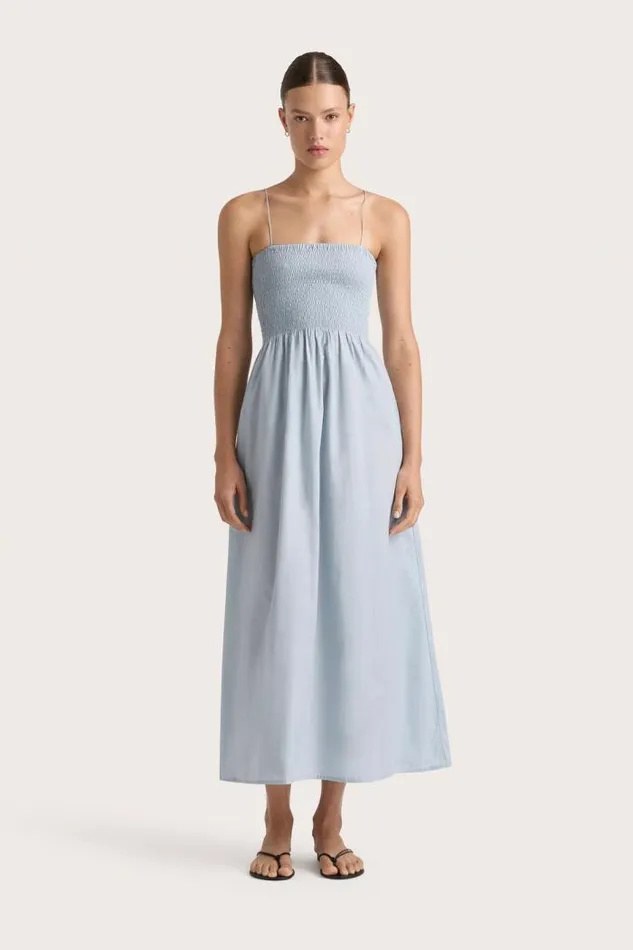 Women Faithfull The Brand Dresses Tergu Maxi Dress Sky Blue