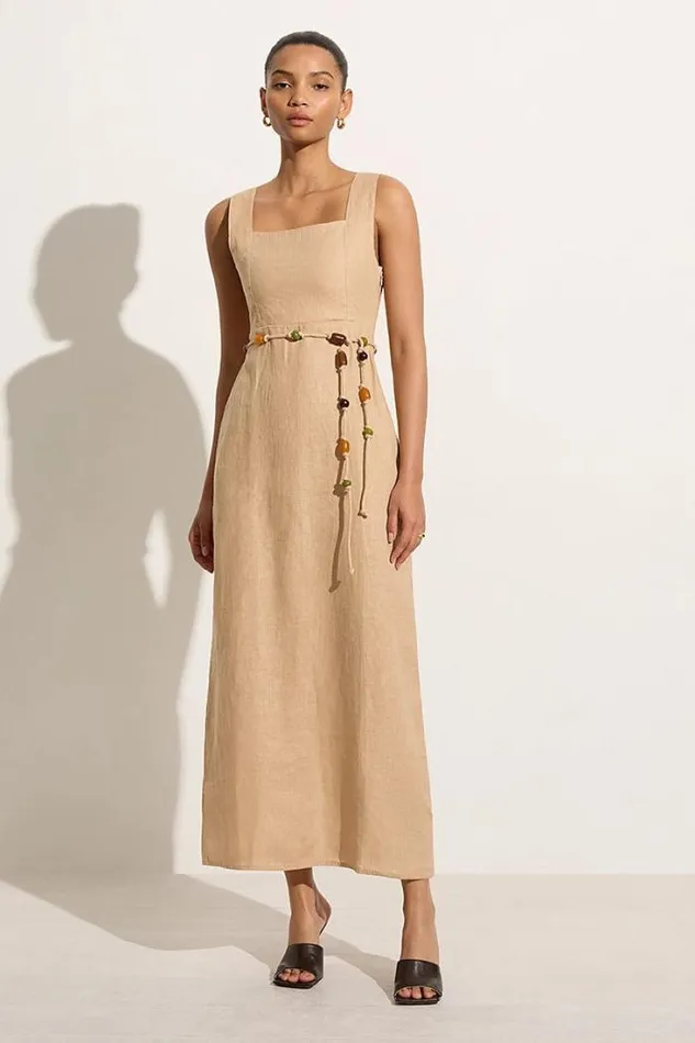 Women Faithfull The Brand Dresses Zana Midi Dress Sand