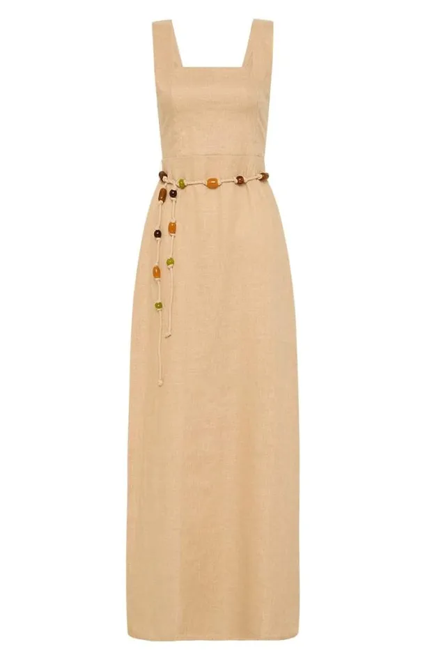 Women Faithfull The Brand Dresses Zana Midi Dress Sand