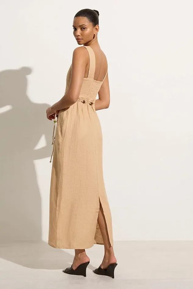 Women Faithfull The Brand Dresses Zana Midi Dress Sand