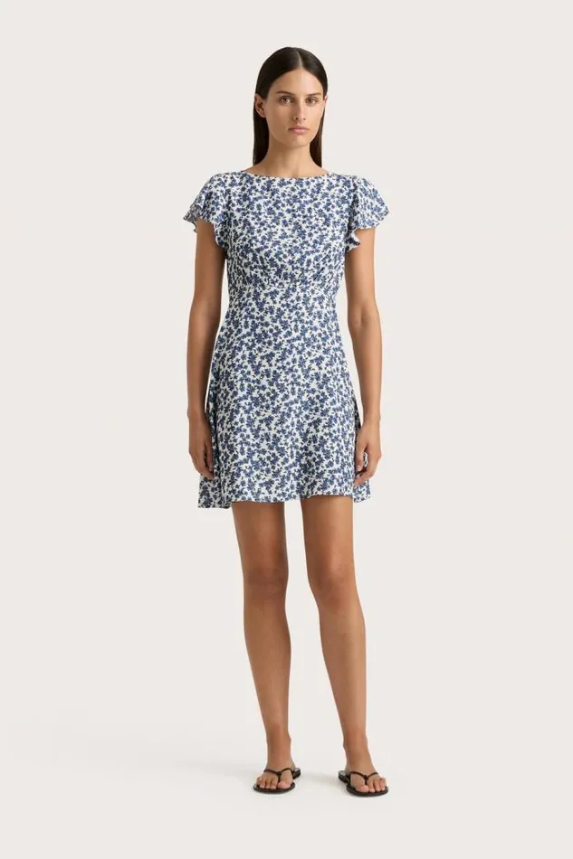 Women Faithfull The Brand Mini Dresses Valras Mini Dress Leilani Mid Blue