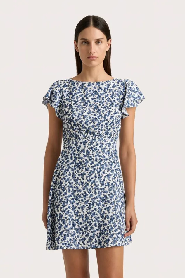 Women Faithfull The Brand Mini Dresses Valras Mini Dress Leilani Mid Blue