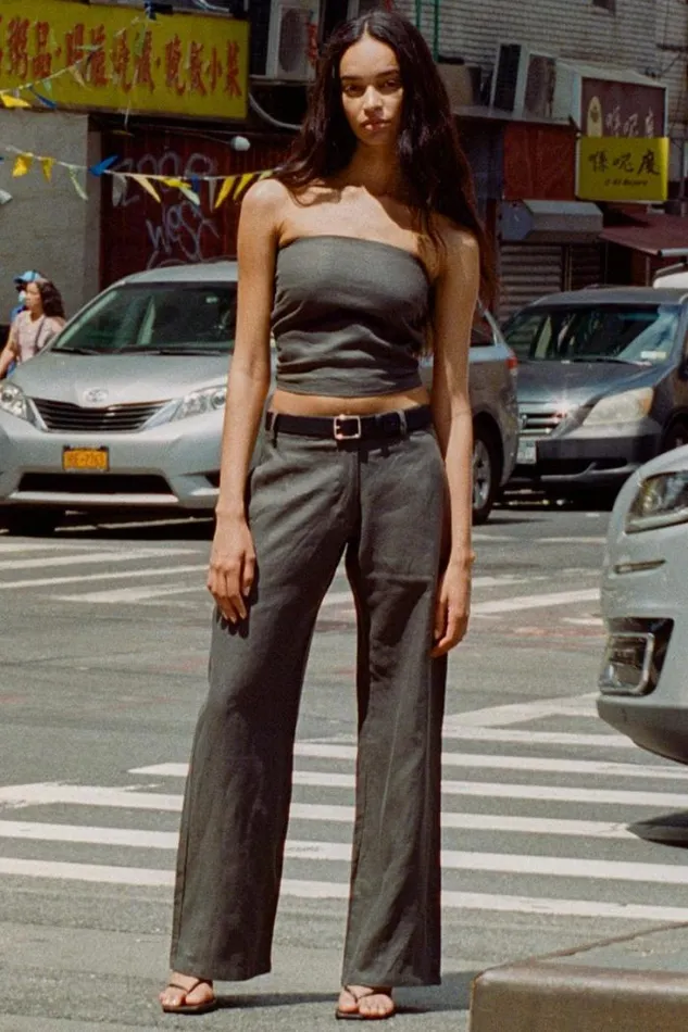 Women Faithfull The Brand Pants Rossio Pant Charcoal